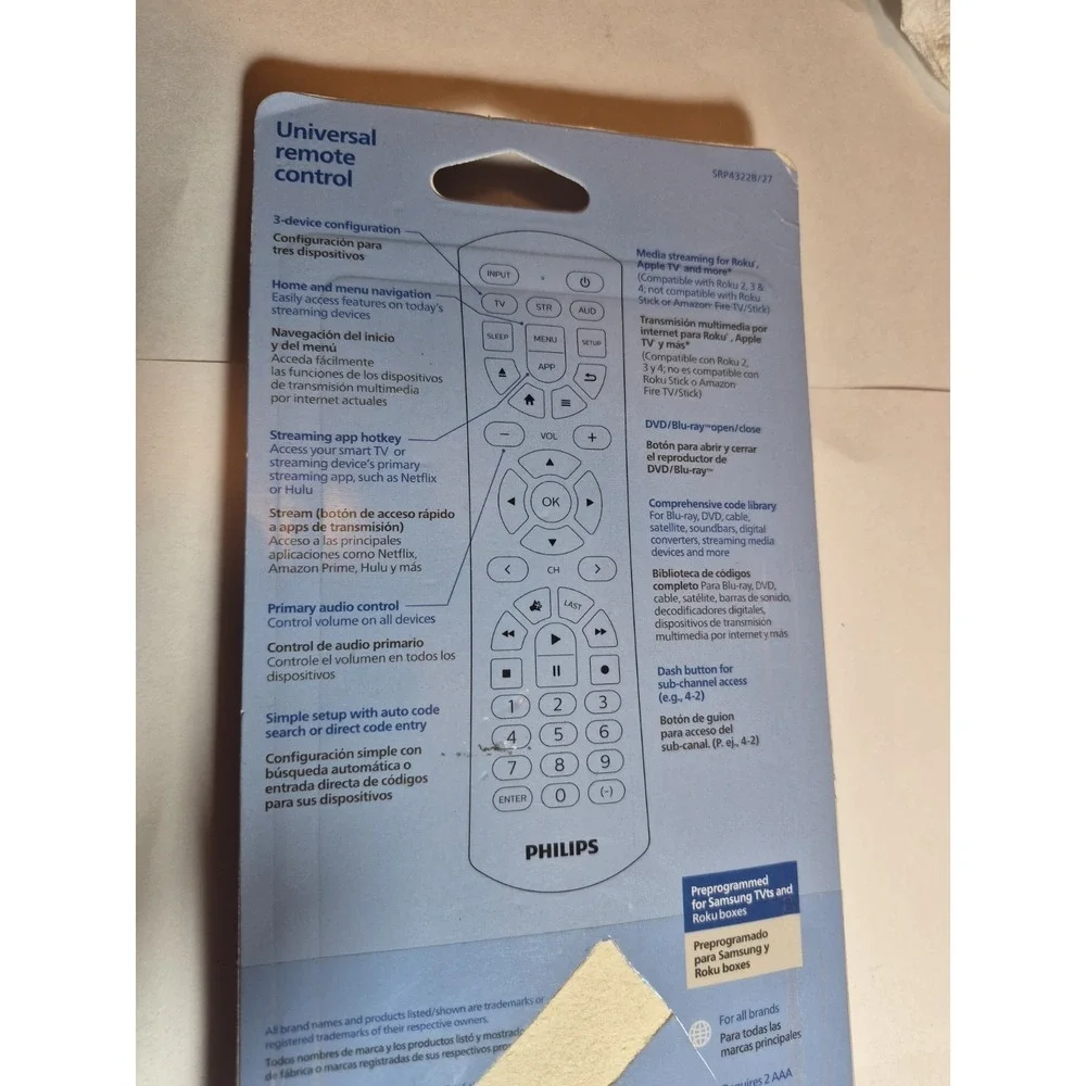 Philips Universal Remote Control For All Major Brands 3-Device Configuration